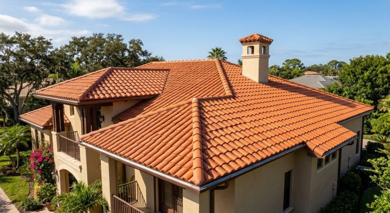 Barrel Tile Roof Installation in Cape May, NJ