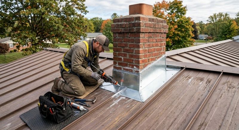 Metal Roof Flashing Repair in Cape May, NJ