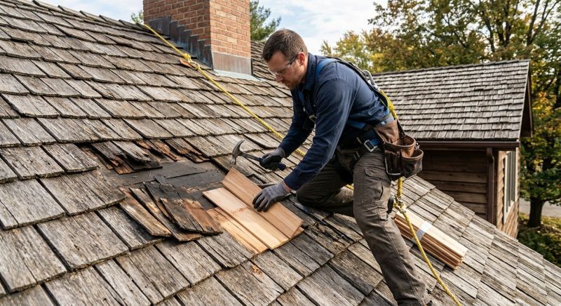 Shake Shingle Repair in Cape May County, NJ