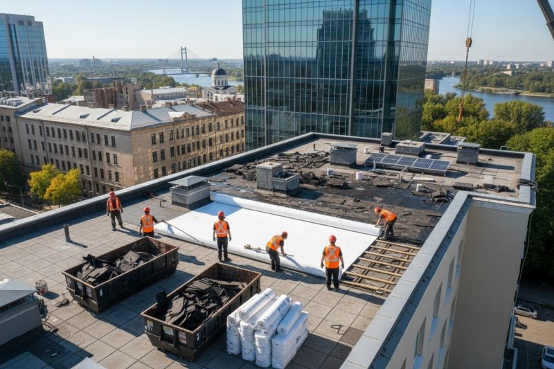 Single Ply Roof Replacement in Cape May Court House, NJ