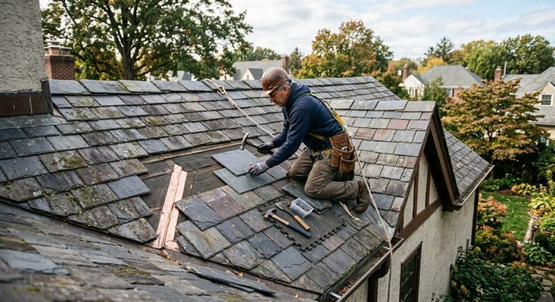 Slate Roof Leak Repair in Cape May, NJ