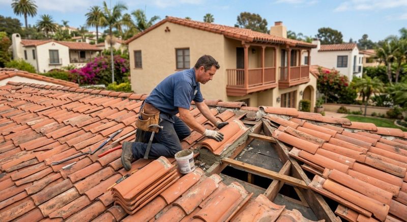 Spanish Tile Roof Repair in Cape May, NJ