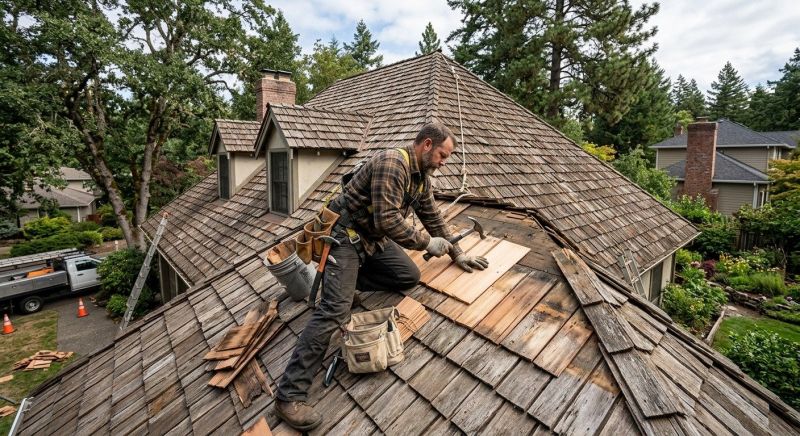 Wood Shake Roof Repair in Cape May Court House, NJ